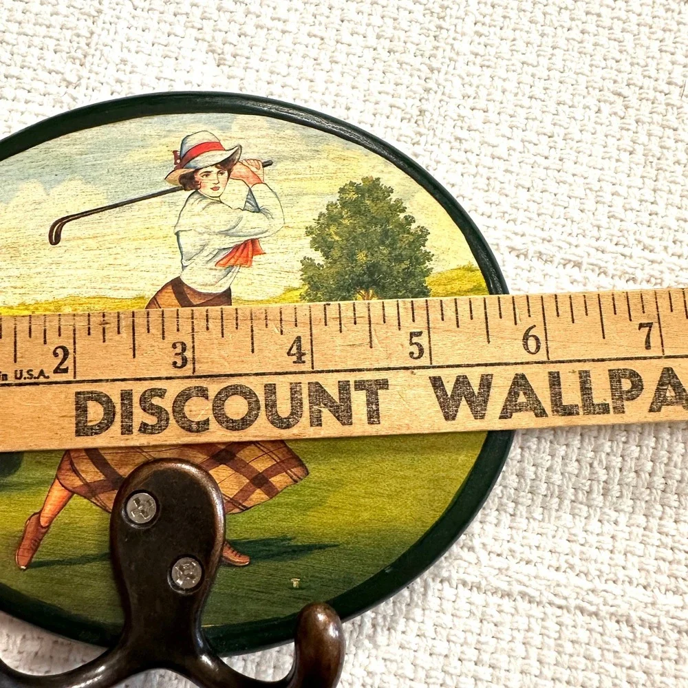 Navika Lady Golfer Wall Hook Vintage Golf Decor Coat Towel Hook